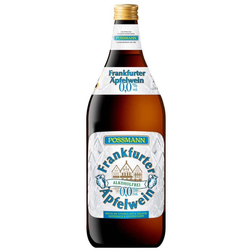 Possmann Frankfurter Äpfelwein alkoholfrei 1l